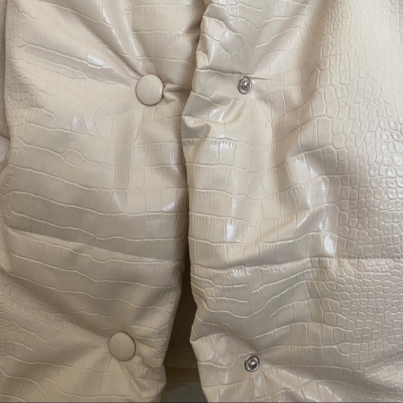 NWT Fashion Nova Leather Puffer Jacket - Picture 9 of 11